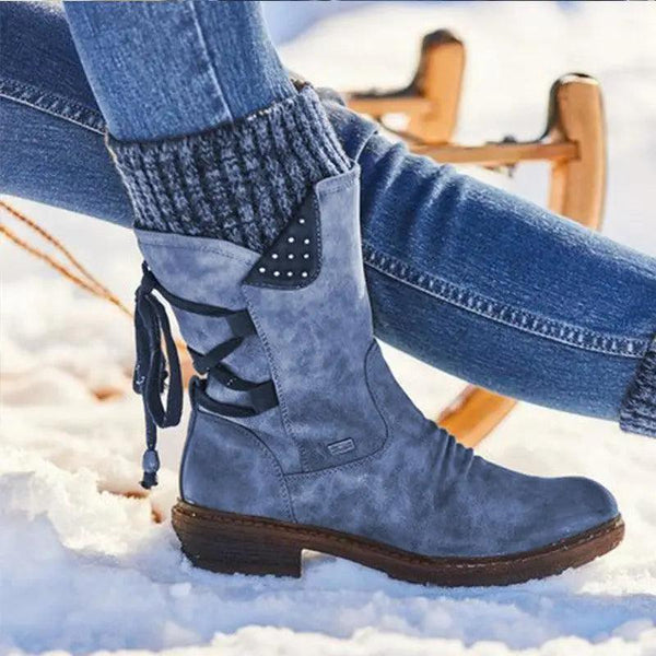Women Winter Boots Strong Hoof Heels Fashion Comfort Warm Design