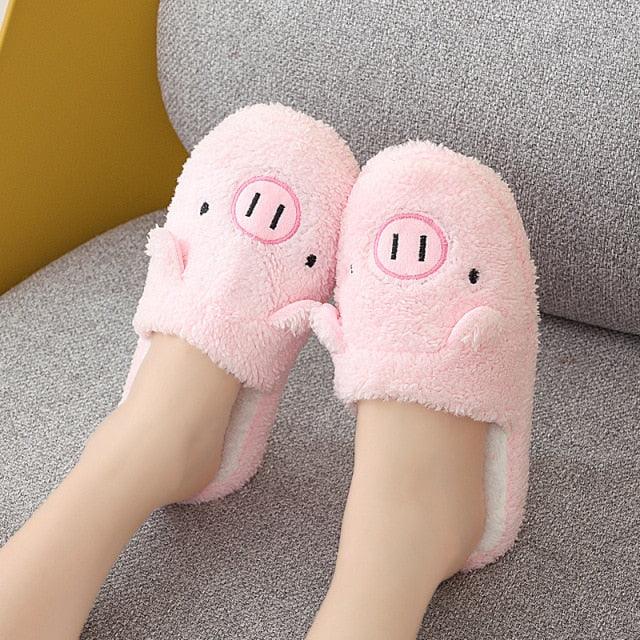 Women Winter Warm Slippers Indoor Bedroom House Flat Floor Plush Shoes Non Slip Fluffy Slippers Cute Cat Fur Slippers Slip on Memory Foam House Outdoor Indoor Warm Fuzzy Plush Fleece Lining Bedroom Comfy Home Living Room Shoes