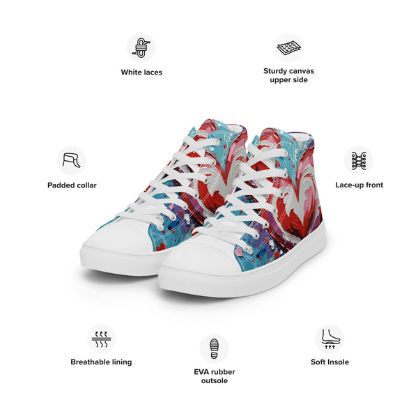 Women’s Acrylic Heart High Top's