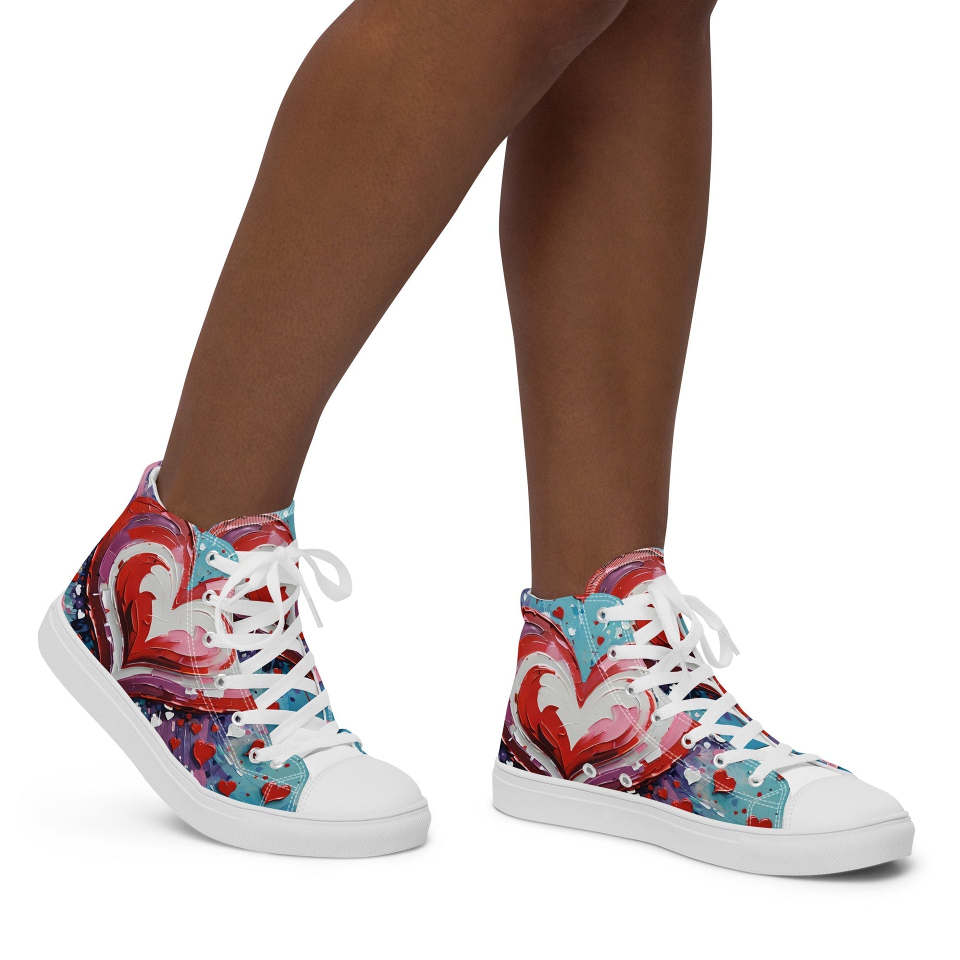 Women’s Acrylic Heart High Top's