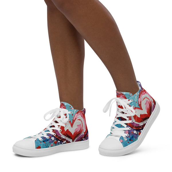 Women’s Acrylic Heart High Top's