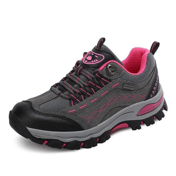 Womens Autumn Winter Tourism Hiking Womens Sports Shoes Outdoor Climbing Shoes Leather Lace Up Anti-slip Work Ankle Boots Outdoor Snow Winter Strong Durable Shoes