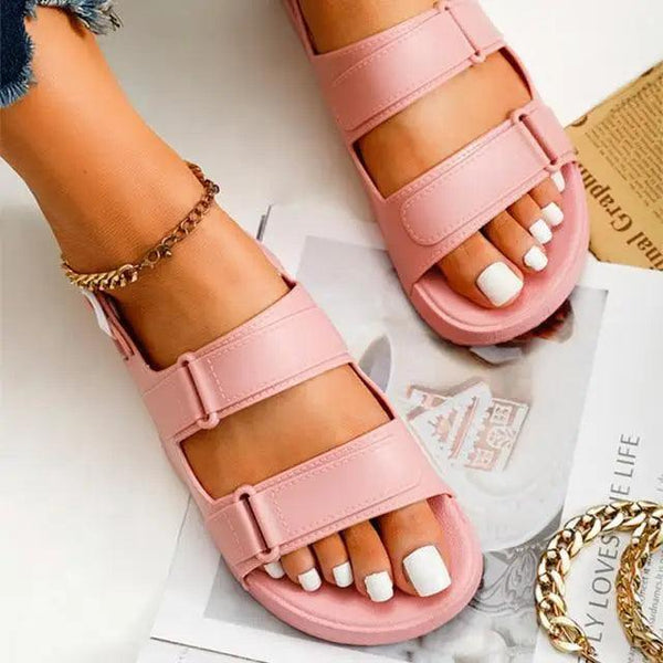 Womens Black Buckle Sandals Soft  Casual Thick Comfort Fashion Stylish Design Women Sandals