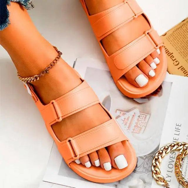 Womens Black Buckle Sandals Soft  Casual Thick Comfort Fashion Stylish Design Women Sandals