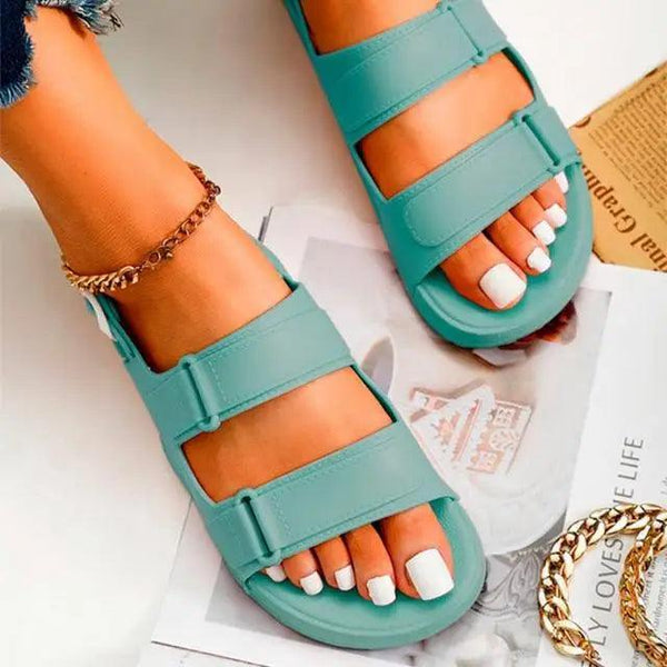 Womens Black Buckle Sandals Soft  Casual Thick Comfort Fashion Stylish Design Women Sandals
