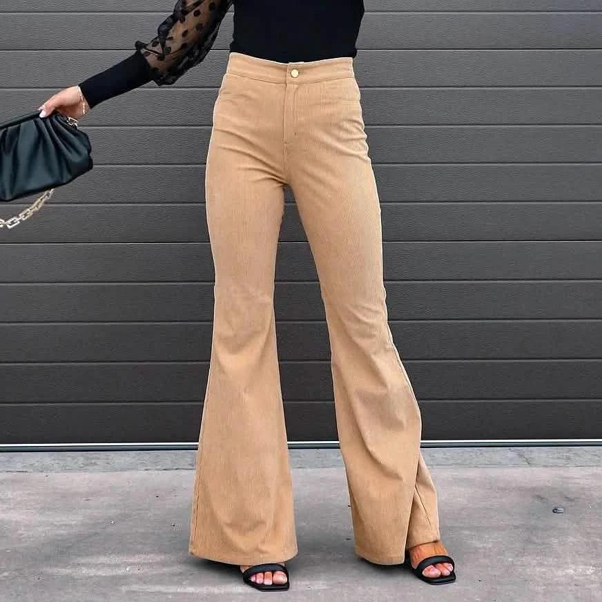 Women's Bootcut Pants Trousers Jeans Corduroy