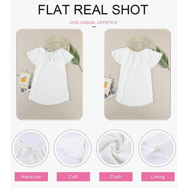 Women's Casual Boho V Neck Tops Drawstring T Shirt