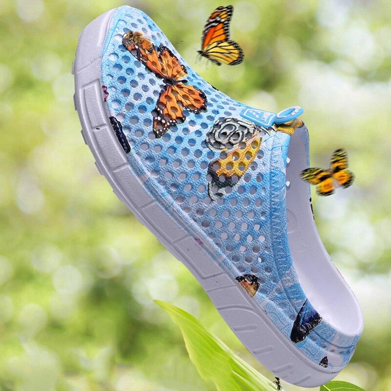 Womens Casual Clogs Breathable Beach Sandals Slippers Summer Slip On Women Flip Flops Home Shoes Breathable Water Shoes Beach Sandals Lightweight Slip-On Clogs