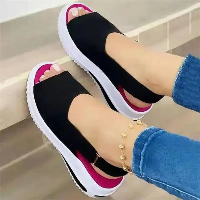 Womens Casual Stylish Sandals Summer Flats Elegant Comfort Buckle Strap Fashion Design