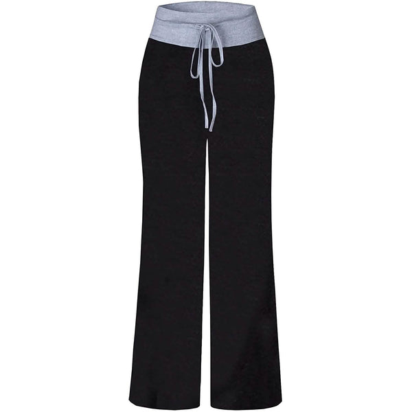 Women's Comfy Stretch Drawstring Palazzo Wide Leg Lounge Pant