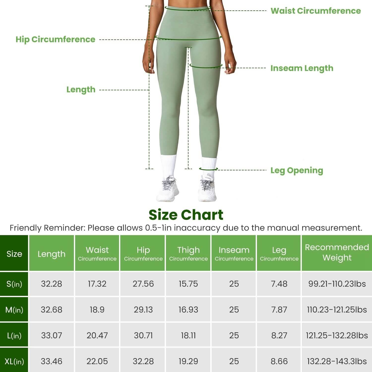 Women's High Waist Workout Leggings Tummy Control Compression with 25