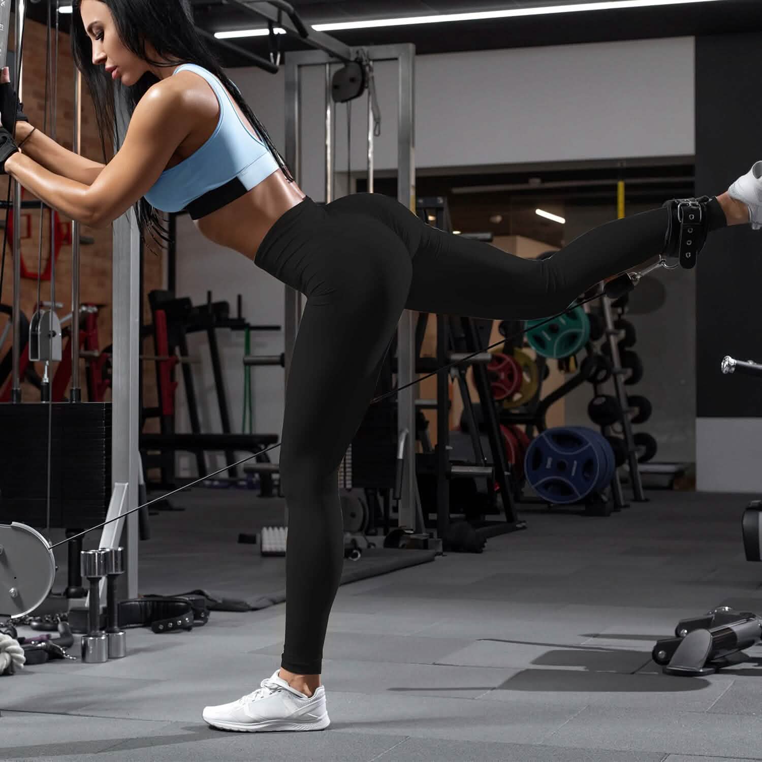 Women's High Waist Workout Leggings Tummy Control Compression with 25