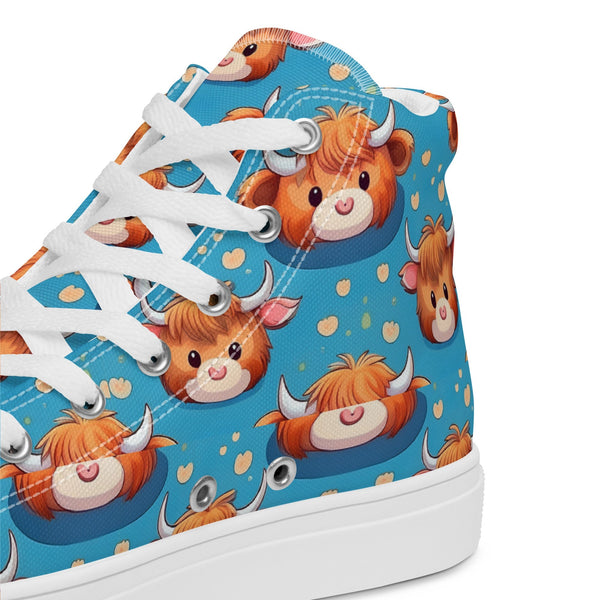Highland Cow High Top Women's Shoes