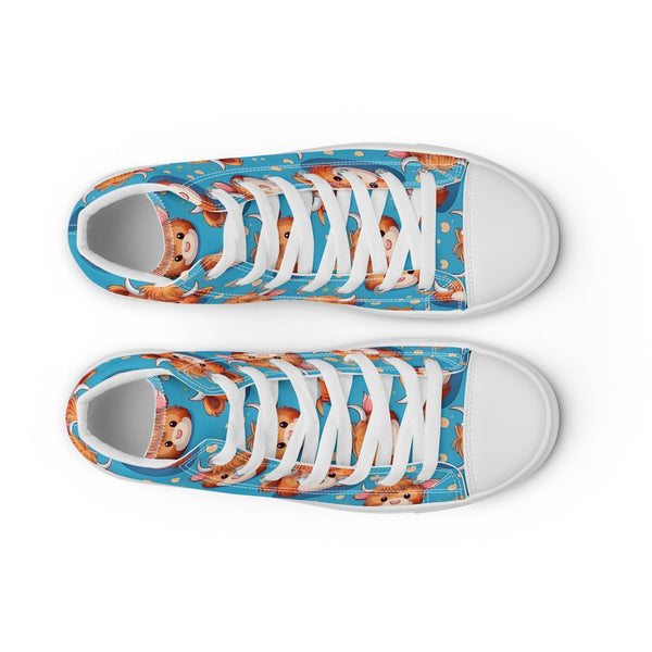 Highland Cow High Top Women's Shoes