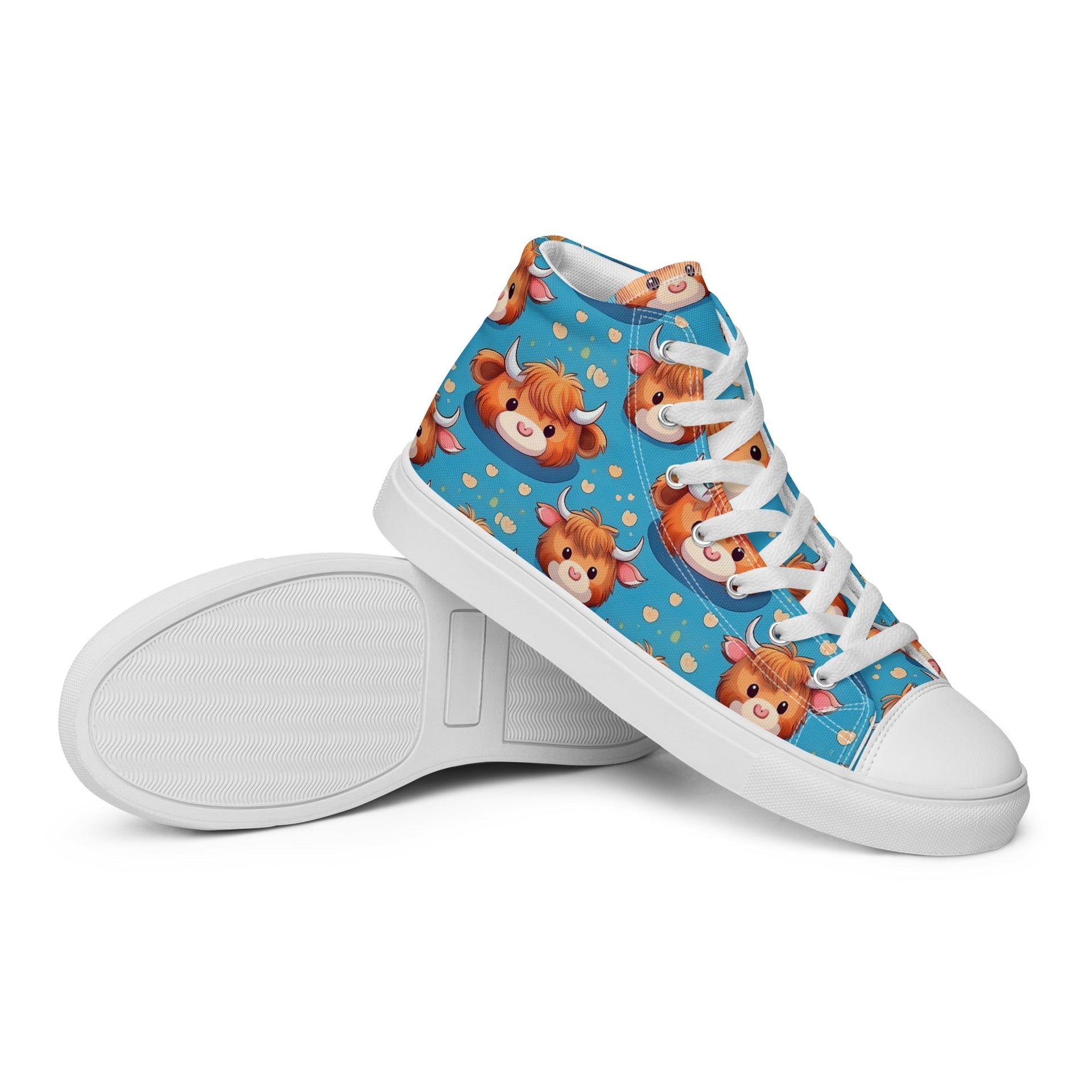 Highland Cow High Top Women's Shoes
