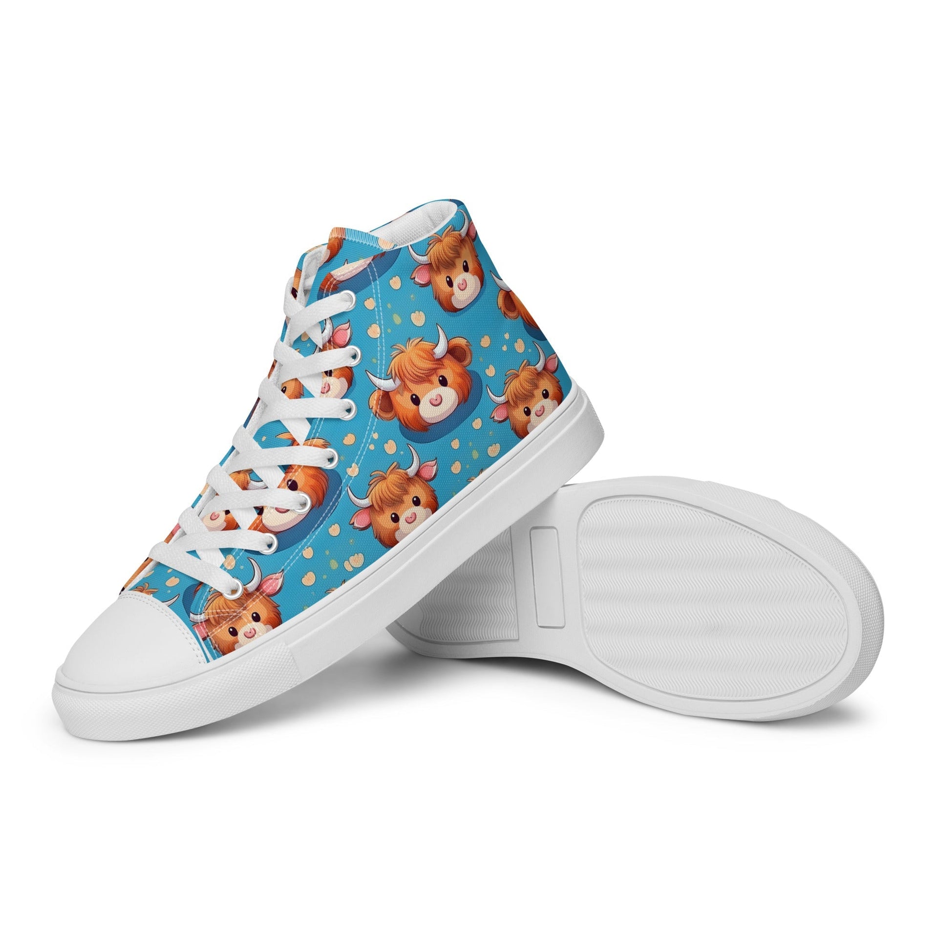 Highland Cow High Top Women's Shoes