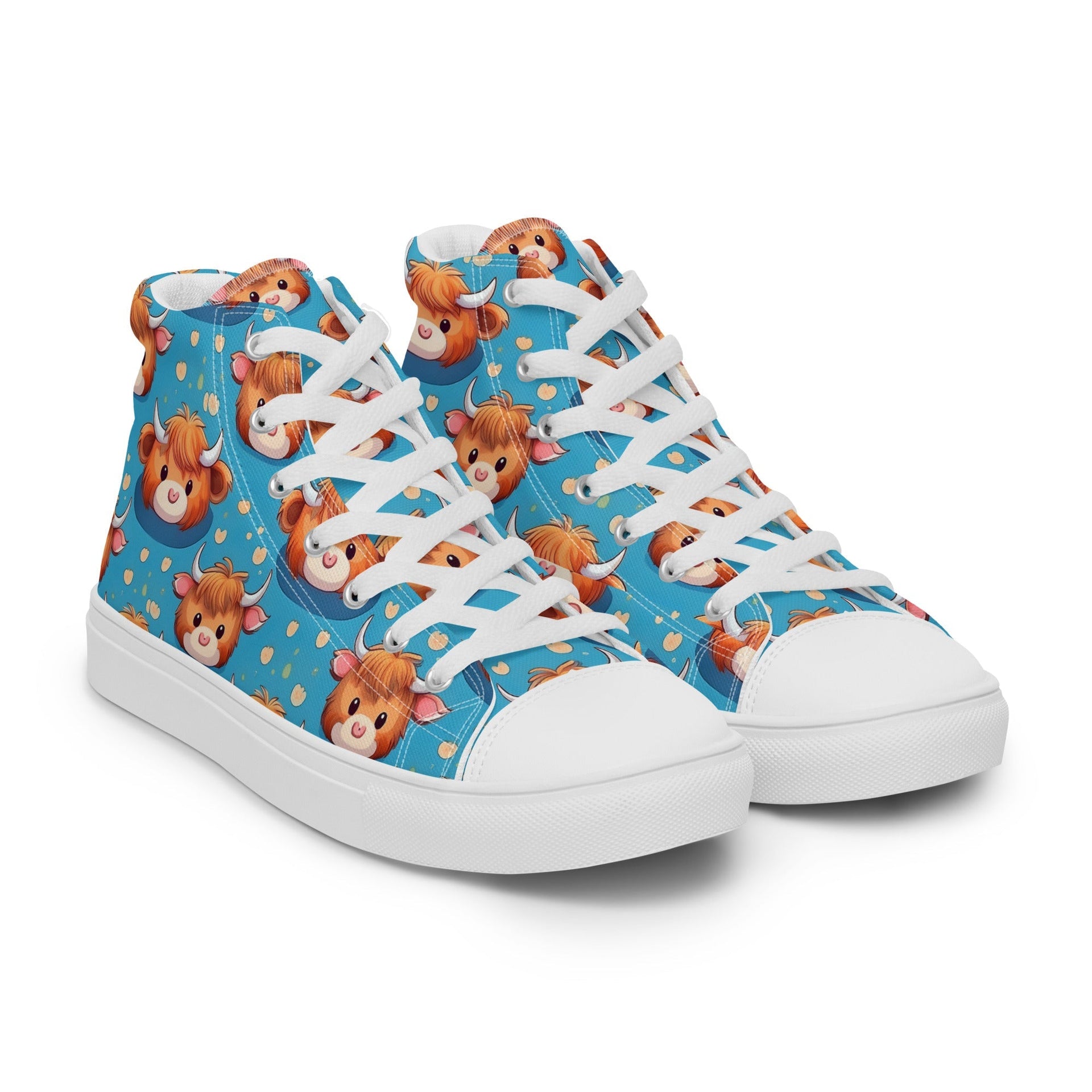 Highland Cow High Top Women's Shoes