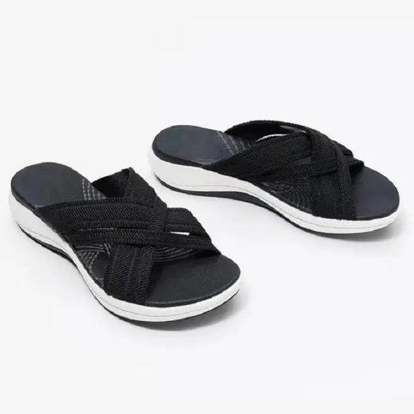 Womens New Summer Retro Sandals Flat Casual Elegant Soft Modern Beach Sandals