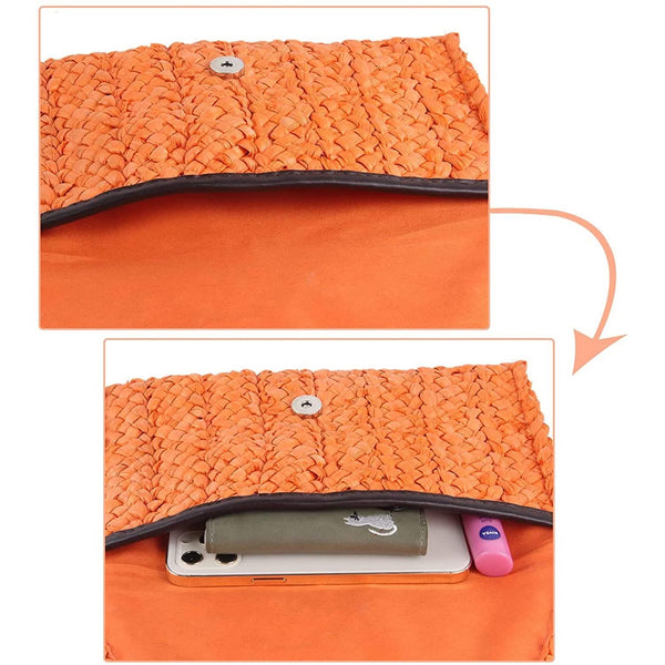 Women's Straw Clutch Purse