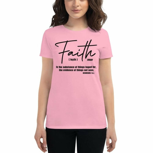 Womens T-Shirts, Faith Is The Substance Of Things Hoped For, Black