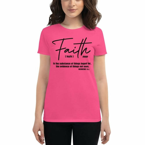 Womens T-Shirts, Faith Is The Substance Of Things Hoped For, Black