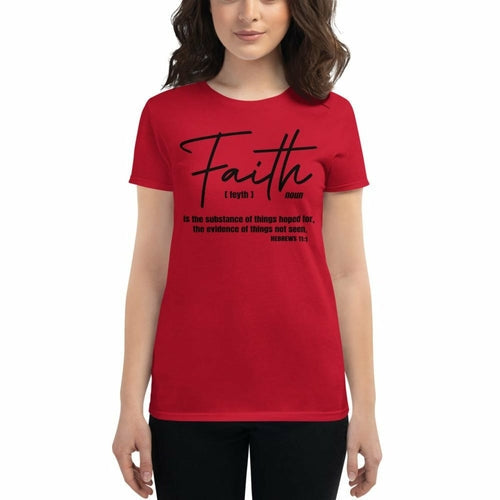 Womens T-Shirts, Faith Is The Substance Of Things Hoped For, Black
