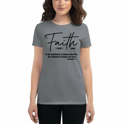 Womens T-Shirts, Faith Is The Substance Of Things Hoped For, Black