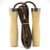Wood Handle Leather Jump Rope Skipping Ball Bearing Classic Vintage Wooden Adjustable Jump Rope Tangle-Free With Ball Bearings And Pure Wood Handles Leather Speed Skipping Ropes Workout For Gym Home Fitness