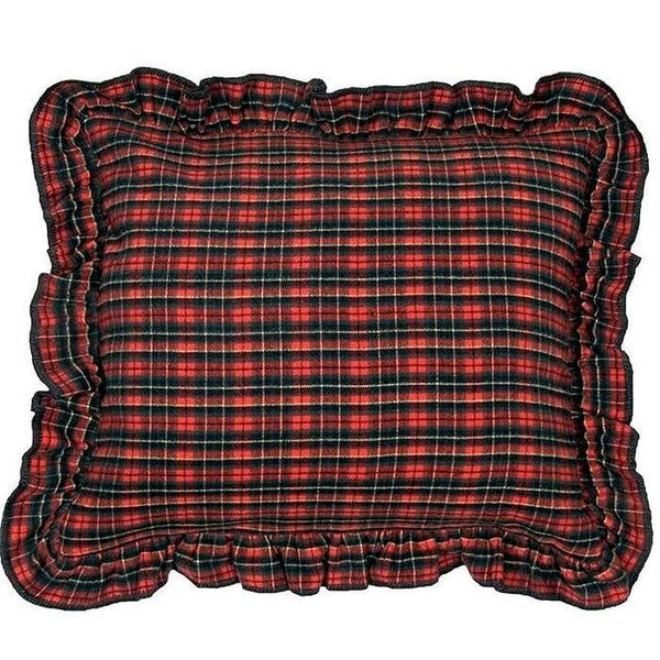Wooded River Bear Plaid Euro Shams - Gifts for You 'n Me