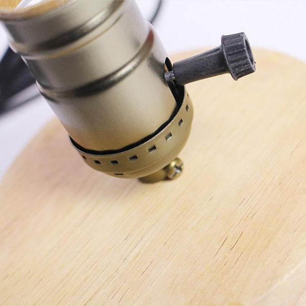 Wooden Aluminum Table Lamp  Retro Loft Desk Edison Bulb 110V/220V  Night Light Office lamp Bedroom/Living Room/Cafe Lamp Decorative Table Lamp Cute Study Lamps for Bedroom Décor