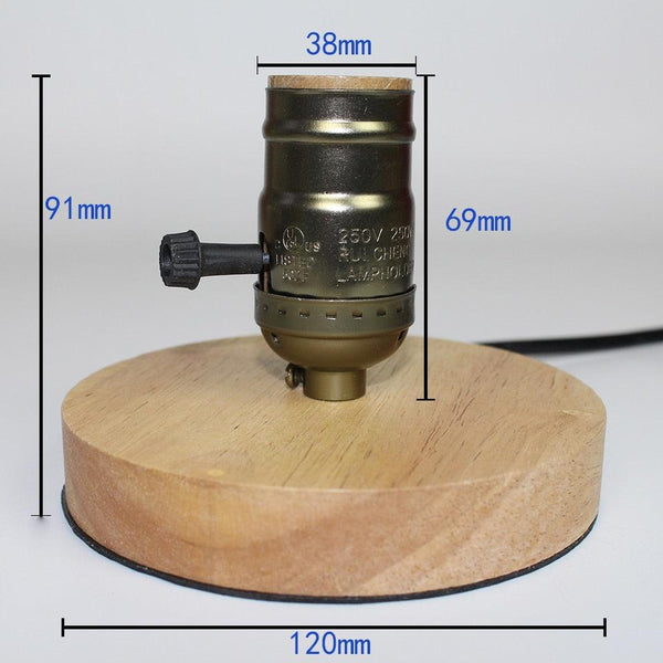 Wooden Aluminum Table Lamp  Retro Loft Desk Edison Bulb 110V/220V  Night Light Office lamp Bedroom/Living Room/Cafe Lamp Decorative Table Lamp Cute Study Lamps for Bedroom Décor
