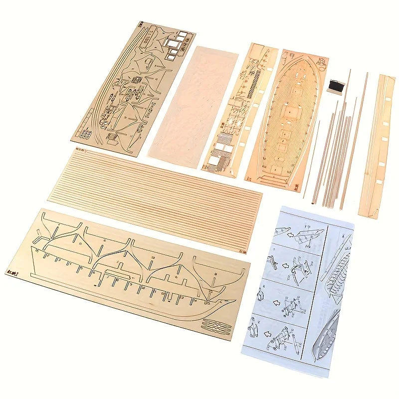 Wooden Boat Assembly Kit Classical Western Design Model