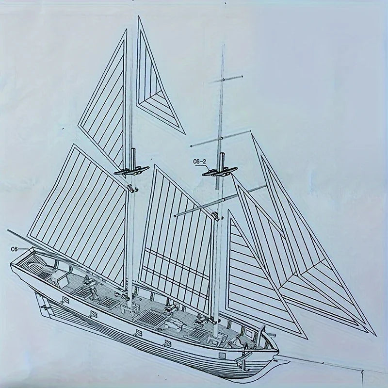Wooden Boat Assembly Kit Classical Western Design Model