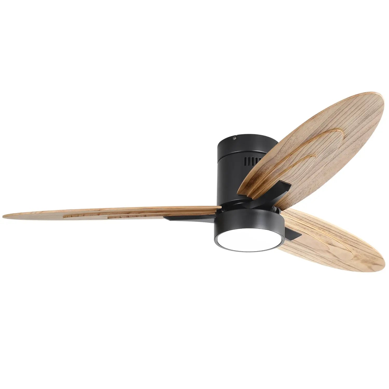 Wooden Ceiling Fan with Light, Reversible DC Motor, Quiet & Modern Design