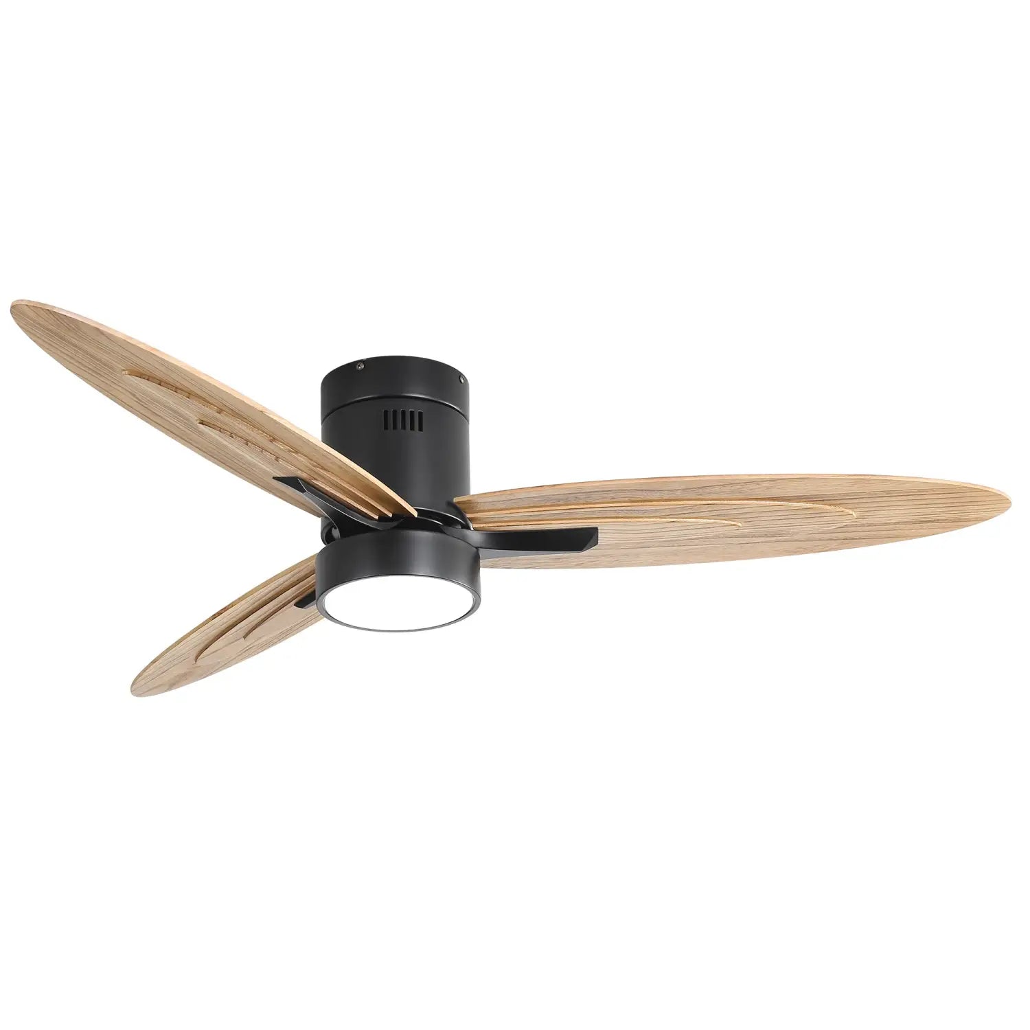 Wooden Ceiling Fan with Light, Reversible DC Motor, Quiet & Modern Design