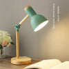 Wooden Desk Lamp for Study With Flexo Light Creative Nordic Iron LED Folding Simple Table Lamp for Bedroom Home Decor Decorative Table Lamp Cute Study Lamps for Bedroom Décor