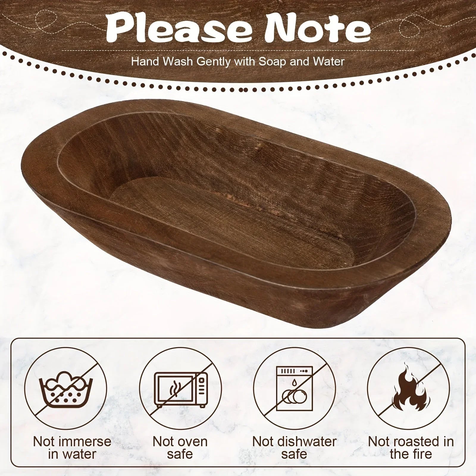 Wooden Dough Bowls 10 Pack Hand Carved Rustic Paulownia Wood for DIY Crafts and Farmhouse Decoration