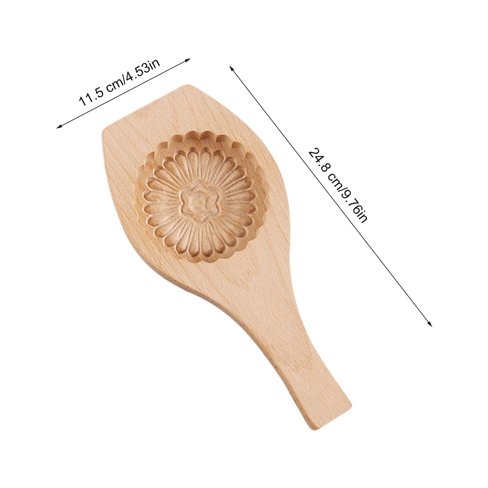 Wooden Tradition Moon Cake Molds Desserts Tools Cake Biscuit Baking Mold Three Dimensional Flower Pattern Wooden Mold Carved Round Wooden Mould Press Mooncake Mold Middle Eastern Cookie  Cake Mold