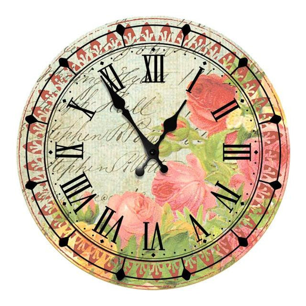 Wooden Wall Clock 10 Inch Silent Non Ticking Quartz Wall Clock 10 Inch Silent Non-Ticking Wooden Wall Clocks Battery Operated Country Retro Rustic Style Decorative for Living Room Kitchen  Retro Fashion Wood Wall Clock Decorative for Living Room Kitchen