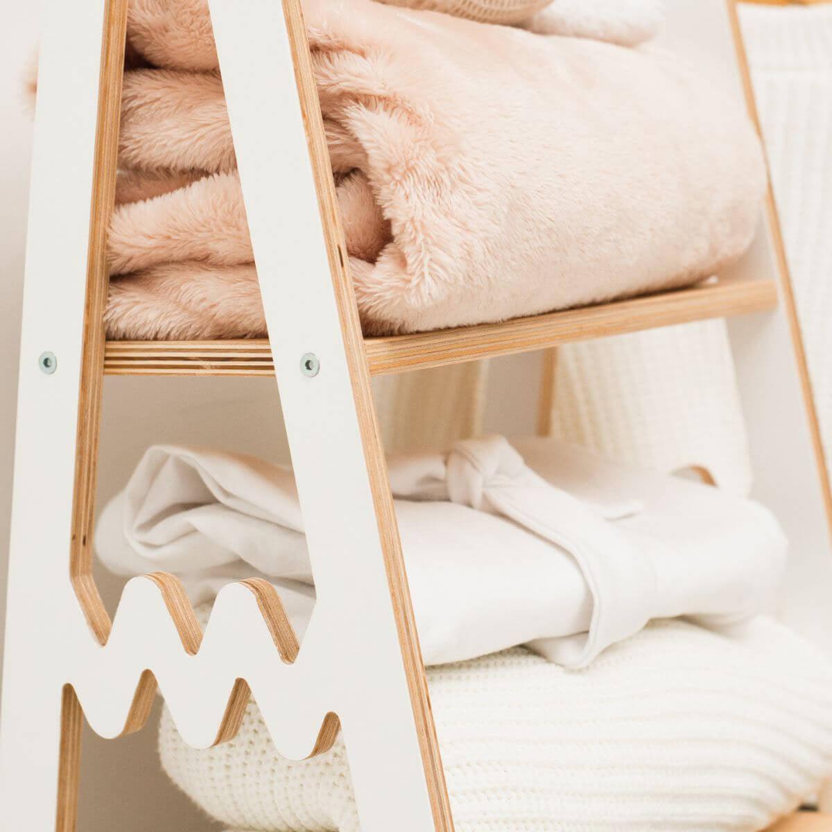 Wooden children's clothing rack