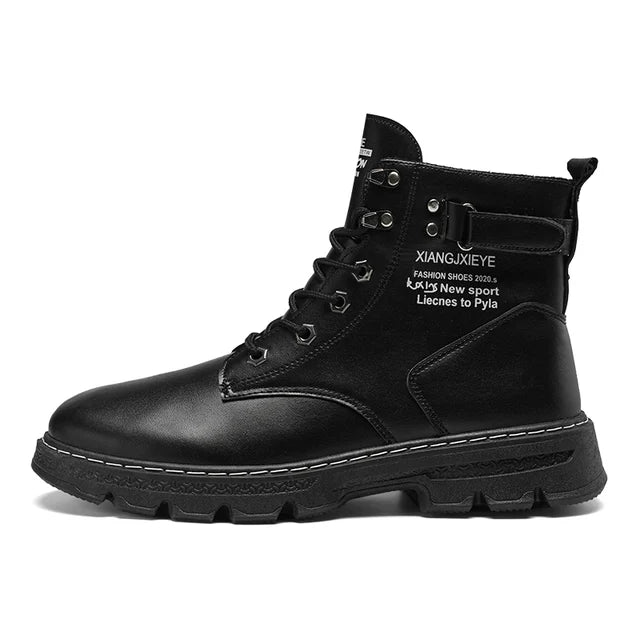 Workwear Martin boots men's spring and autumn new high top British style big yellow boots outdoor high top casual leather boots men