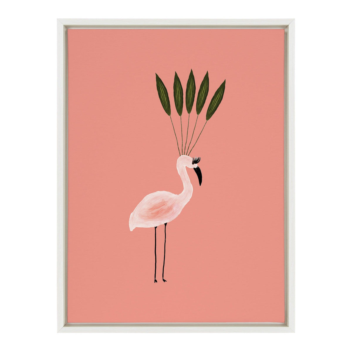 Sylvie Leaf Crown Framed Canvas by Kendra Dandy