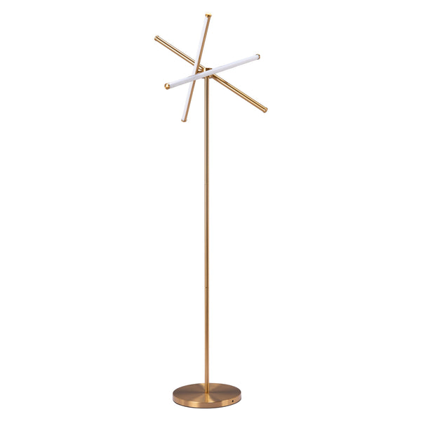 Garza Floor Lamp Brass