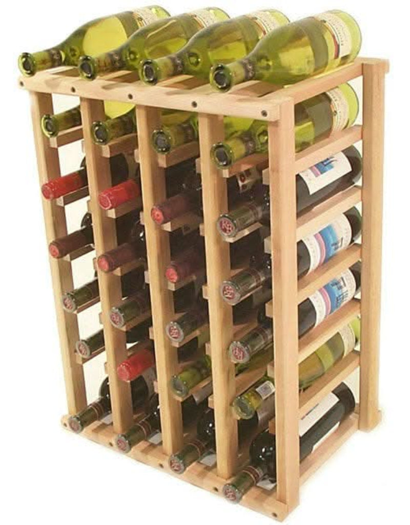 Compact Solid Wood Wine Rack Perfect for Multi Bottle Display in Kitchen, Cellar, and Retail Spaces