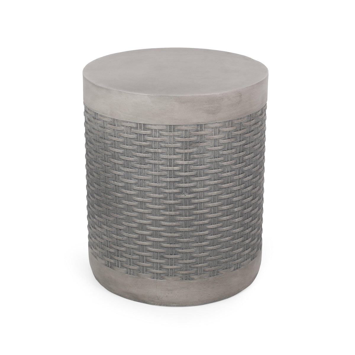 Outdoor Lightweight Round Concrete End Table