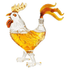 Cock - Chicken Decanter 500ml Whiskey and Wine Decanter - by The Wine Savant, Rooster Glass Decanter For Whiskey, Scotch, Spirits, Wine Or Vodka For Whiskey Lovers