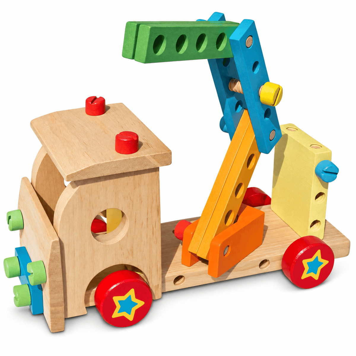 Set of Wooden Truck with Building Tools