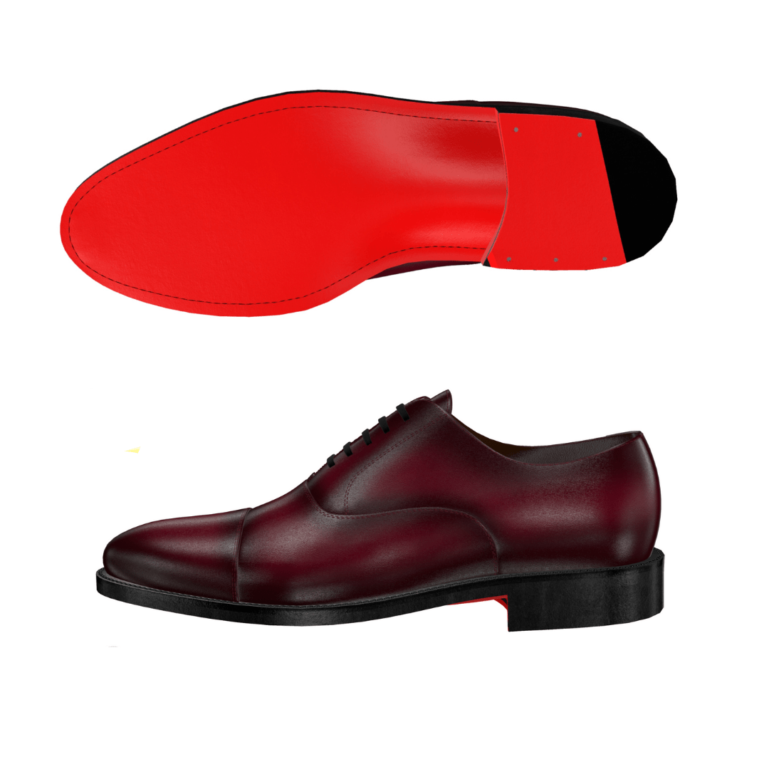 Finezza - Burgundy oxford red bottom shoes for men
