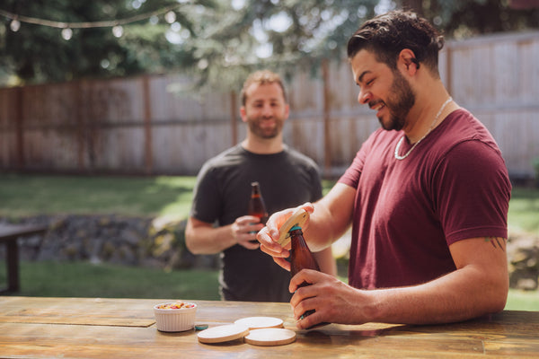 Coasters with Bottle Openers Set of 4 Picnic Time Family of Brands