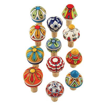 Ceramic Bottle Stopper in Assorted Designs, Bulk